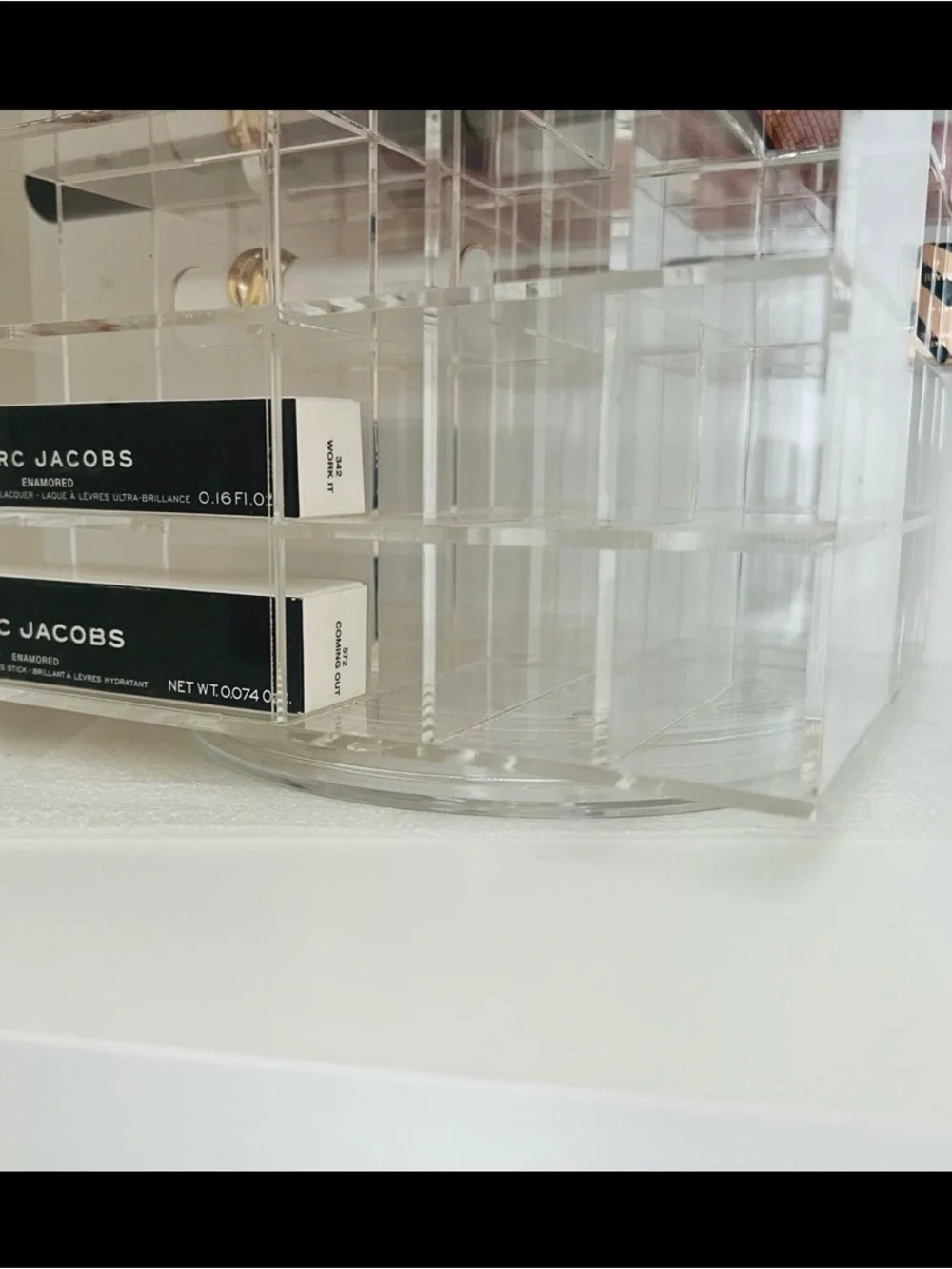 Clear Acrylic Lipstick Organizer - Transparent Cosmetic Storage